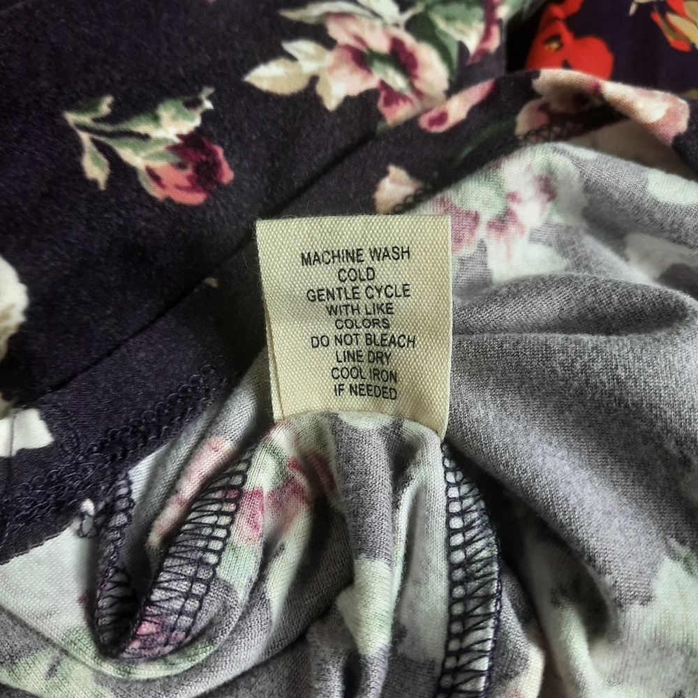 No Comment Bell Sleeve Dress Womens Large Floral - Picture 8 of 8
